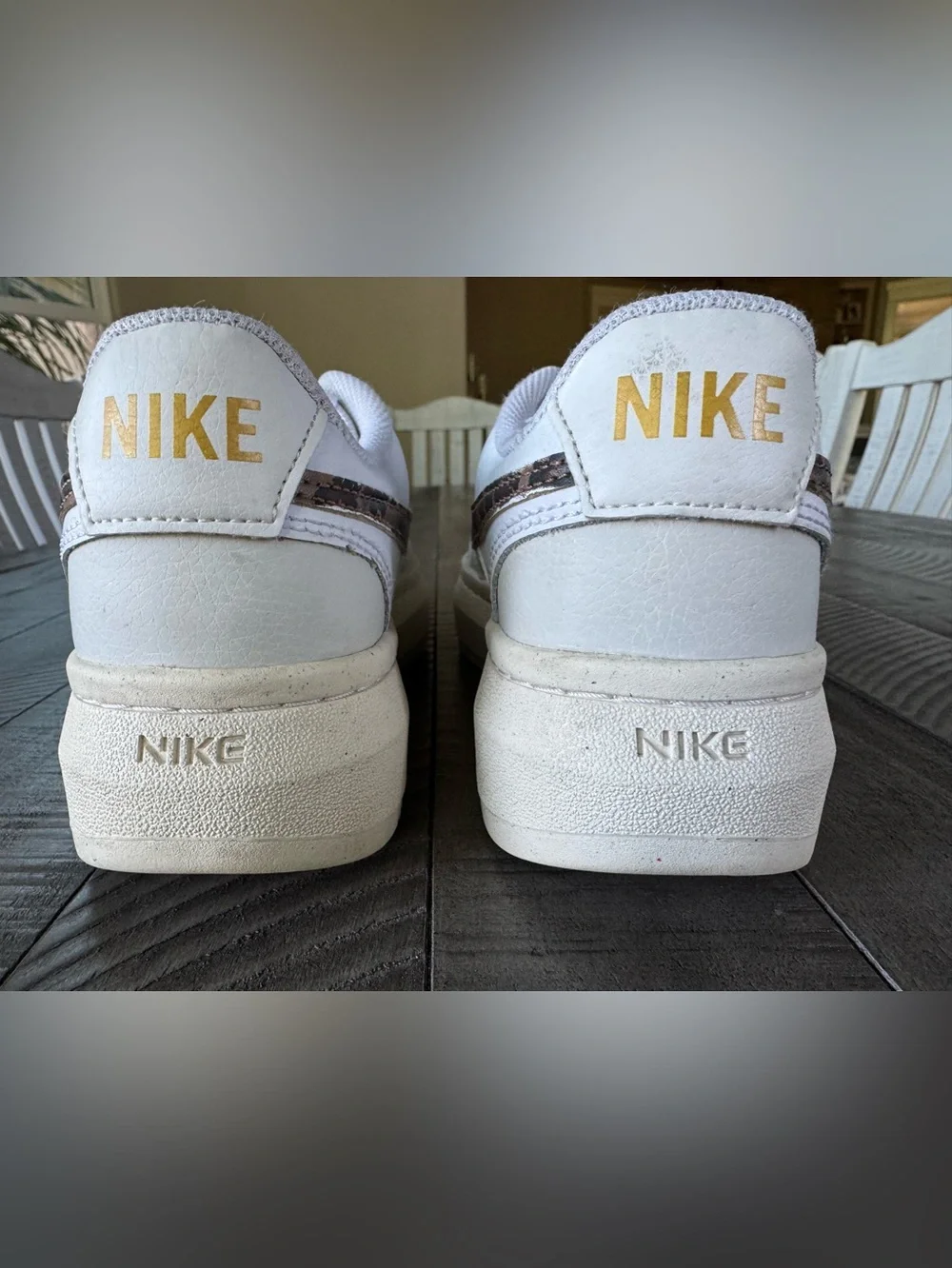 Nike Court Vision Leopardate Retro Platform Sneakers Leopard Women’s Size 9.6